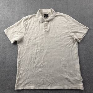 Brixton Polo Shirt Adult Large Beige Short Sleeve Knit Casual Preppy Men's